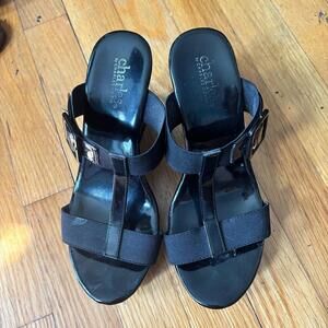 Black Platform Sandals Lightly